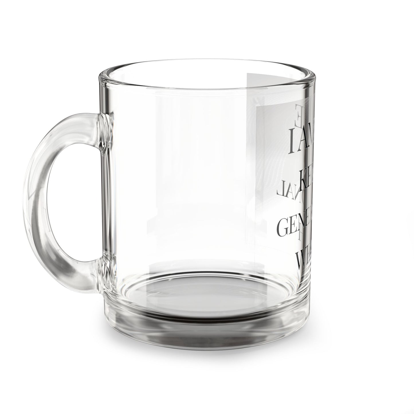 Glass Mug — "I Am the Key to Generational Wealth" Motivational Clear Coffee Cup