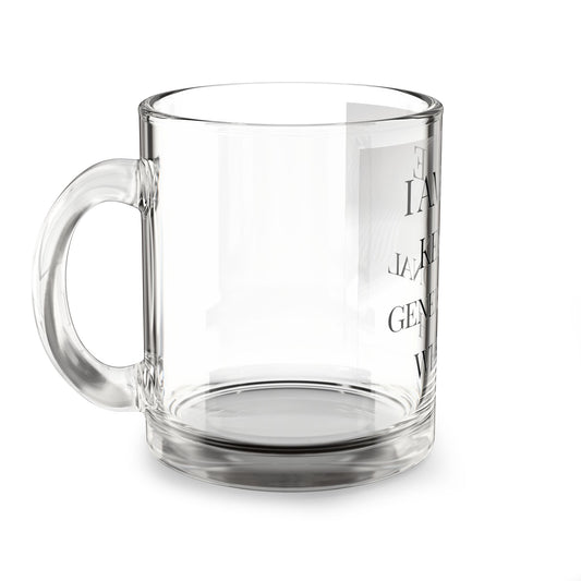 Glass Mug — "I Am the Key to Generational Wealth" Motivational Clear Coffee Cup